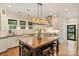 Bright kitchen featuring an island with seating, farmhouse sink, and white cabinets at 2229 Kenmore Ave, Charlotte, NC 28204