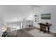 Upper-level sitting area with vaulted ceilings, modern decor, and natural light at 2504 Stradbrook Dr # B, Charlotte, NC 28210