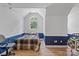 Bedroom features vaulted ceiling, chair railing, and hardwood floors at 32060A Flint Ridge Rd, Albemarle, NC 28001