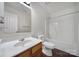 Bathroom featuring a tub and shower combination, classic vanity, and modern fixtures at 5524 Wyalong Dr, Charlotte, NC 28227