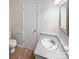 Bathroom features a neutral color scheme and updated fixtures at 8026 Regent Park Ln, Charlotte, NC 28210