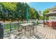 Spacious backyard with outdoor seating and lush greenery, perfect for relaxing outdoors at 8428 Westmoreland Lake Dr, Cornelius, NC 28031