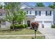 Traditional two-story home with a well manicured lawn, an attached two-car garage, and a small front porch at 9904 Rocky Ford Club Rd, Charlotte, NC 28269