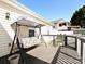 Outdoor deck featuring a swing, a small table with chairs, and deck boards at 1009 Preston Dr, Lowell, NC 28098