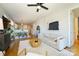 Open concept living room and dining area with hardwood floors and a modern design at 1101 W 1St St # 405, Charlotte, NC 28202