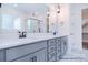 Elegant bathroom with double vanity, quartz countertops, and modern fixtures at 122 Huntcliff Dr, Statesville, NC 28677