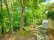 Picturesque backyard with stone walkways and trees at 15618 Eagleview Dr, Charlotte, NC 28278