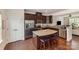 Modern kitchen featuring stainless steel appliances, granite countertops, and an island at 1720 Fleetwood Dr, Charlotte, NC 28208