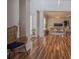 Elegant foyer with high ceilings, hardwood floors, and a view into a stylishly furnished office space at 2380 Fairport Se Dr, Concord, NC 28025