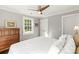 Serene bedroom featuring a ceiling fan and a window at 241 Wakefield Dr # C, Charlotte, NC 28209