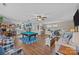 Open recreation room with pool table, seating, kitchenette, and workspace at 3008 Gantt St, Salisbury, NC 28146