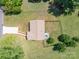 Aerial shot of property showcasing a fenced in backyard and patio at 3121 Suffolk Dr, Shelby, NC 28152