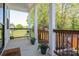Covered front porch with white pillars at 3121 Suffolk Dr, Shelby, NC 28152