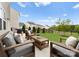 Inviting backyard patio with comfortable seating and views of the manicured lawn at 3619 Slider Ter, Lancaster, SC 29720