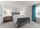 Neutral bedroom with a gray bed frame, matching side tables, and bright window at 3619 Slider Ter, Lancaster, SC 29720