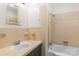 Bathroom featuring tiled walls, vanity and bath tub at 4110 Charles Raper Jonas Hwy, Alexis, NC 28006