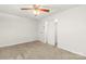 Bright bedroom with a ceiling fan, closet and neutral carpet at 4110 Charles Raper Jonas Hwy, Alexis, NC 28006