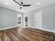 Spacious bedroom boasts wood floors, lots of natural light, and an en suite bathroom at 424 Fulton Dr, Kings Mountain, NC 28086