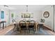 Dining room with table and seating for six. Features a decorative rug and chandelier at 459 Cramerton Rd, Gastonia, NC 28056