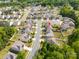 Beautiful aerial view showcasing the neighborhood, mature trees, and well-maintained landscaping at 4607 Bonroi Ave, Charlotte, NC 28213