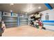 Finished two-car garage with painted floor, ample storage, and sports decor at 4607 Bonroi Ave, Charlotte, NC 28213