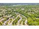 Aerial view of a residential neighborhood with lush green trees and well-maintained lawns at 511 Pembroke Ln, Waxhaw, NC 28173
