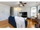 Cozy living room featuring hardwood floors and bright windows at 5304 Silabert Ave, Charlotte, NC 28205