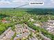 Aerial view of the neighborhood and surrounding area, with South Park Mall in the distance at 6133 Wakehurst Rd, Charlotte, NC 28226