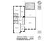 Second floor townhouse floor plan including dimensions, layout, and total square footage at 6133 Wakehurst Rd, Charlotte, NC 28226