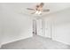 Bedroom with ceiling fan, carpet, and an en-suite bathroom at 759 Victory Gallop Ave, Clover, SC 29710