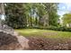 Lush backyard featuring mature trees and green grass at 816 Echo Glen Rd, Charlotte, NC 28213