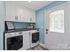 Well-organized laundry room with modern appliances, ample storage, and a convenient folding area, making laundry a breeze at 9217 Rock Water Ct, Waxhaw, NC 28173