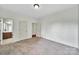 Bedroom featuring carpeted floors and access to closet space and bathroom at 9862 Walkers Glen Nw Dr, Concord, NC 28027