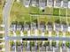 Aerial view of the property showing lot lines, nearby homes, and street access for a full perspective at 109 Fairfield Dr, Troutman, NC 28166