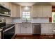 Beautiful kitchen featuring white cabinets, stainless steel appliances, and hardwood floors at 153 Coachman Loop, Statesville, NC 28625