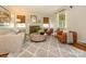 Inviting living room with a fireplace, hardwood floors, neutral color palette, and cozy seating at 1596 Clayton Dr, Charlotte, NC 28203