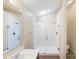 This bathroom features a large walk-in shower with glass door at 1938 Dembrigh Ln, Charlotte, NC 28262