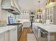 Charming kitchen featuring a stainless steel range, a spacious island, and shaker style cabinets at 2018 Radcliffe Ave, Charlotte, NC 28207