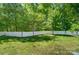 Spacious backyard features lush lawn and a white picket fence for privacy at 2113 London Ln, Belmont, NC 28012