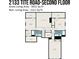 Second floor layout of a home featuring bedrooms, attics, bathrooms and closets at 2133 Tite Rd, Stanfield, NC 28163