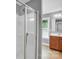 Shower with glass doors and natural light at 2417 Labelle Dr, Waxhaw, NC 28173