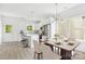 Modern kitchen with sleek white cabinetry, stainless steel appliances, and a dining area at 3056 Goble St, Gastonia, NC 28056