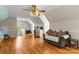 Lofted bonus room featuring hardwood floors and natural light at 3300 Paul Heavner Ln, Lincolnton, NC 28092
