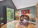 Home office with a large window and classic desk setup at 3519 Weddington Oaks Dr, Matthews, NC 28104