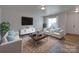 Bright living room with stylish furnishings, a patterned rug, and modern decor for a welcoming space at 4018 Larkhaven Village Dr, Charlotte, NC 28215
