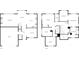 Detailed floor plan showcasing the layout of the living room, kitchen, bedrooms, and bathrooms at 4035 Caldwell Ridge Pkwy, Charlotte, NC 28213