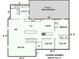Finished basement floorplan featuring a rec room, den, kitchen, dining area, bedroom, flex room, and utility space at 406 S Caldwell Ave, Newton, NC 28658