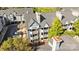 Exterior aerial view of private patios and balconies on a sunny day at 505 N Graham St # 2H, Charlotte, NC 28202