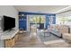 Inviting living room with balcony, contemporary design, and comfortable seating area at 505 N Graham St # 2H, Charlotte, NC 28202