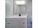 Bathroom featuring a modern vanity, mirror, and recessed lighting at 600 Burns St, Wadesboro, NC 28170